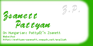 zsanett pattyan business card